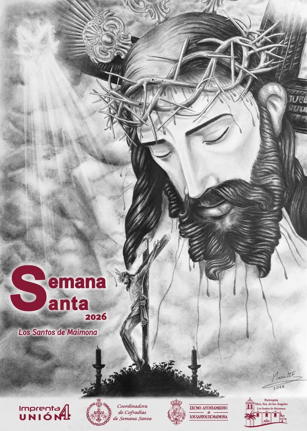 Cartel de Semana Santa en Los Santos de Maimona 2026